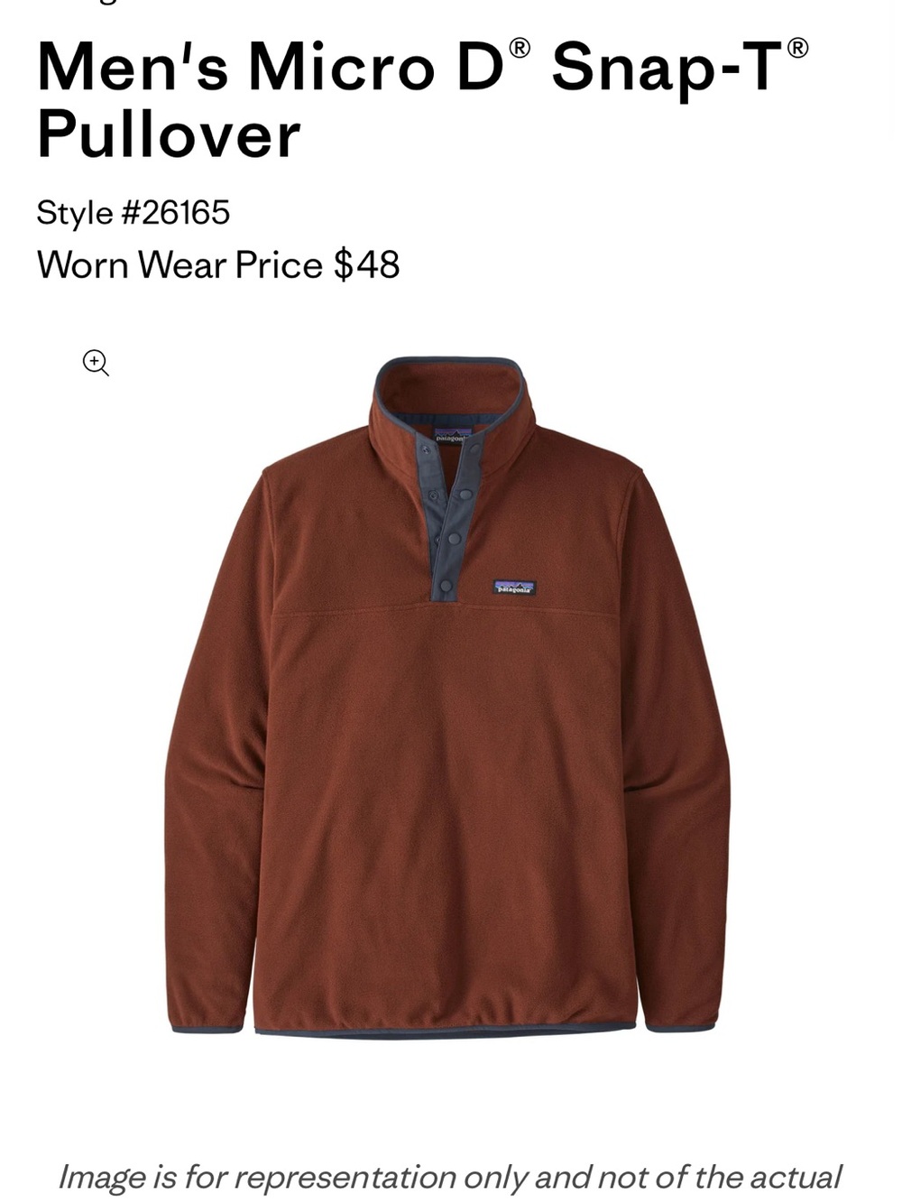 Men’s Micro D Snap-T Pullover in size Large